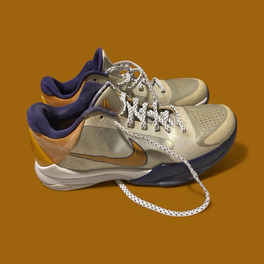Nike Zoom Kobe 5 V Del Sol Lakers Home (GS) 2009 - Picture 7 of 9